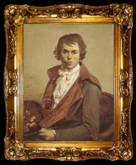 framed  Jacques-Louis  David Portrait of the Artist (mk05), ta009-2